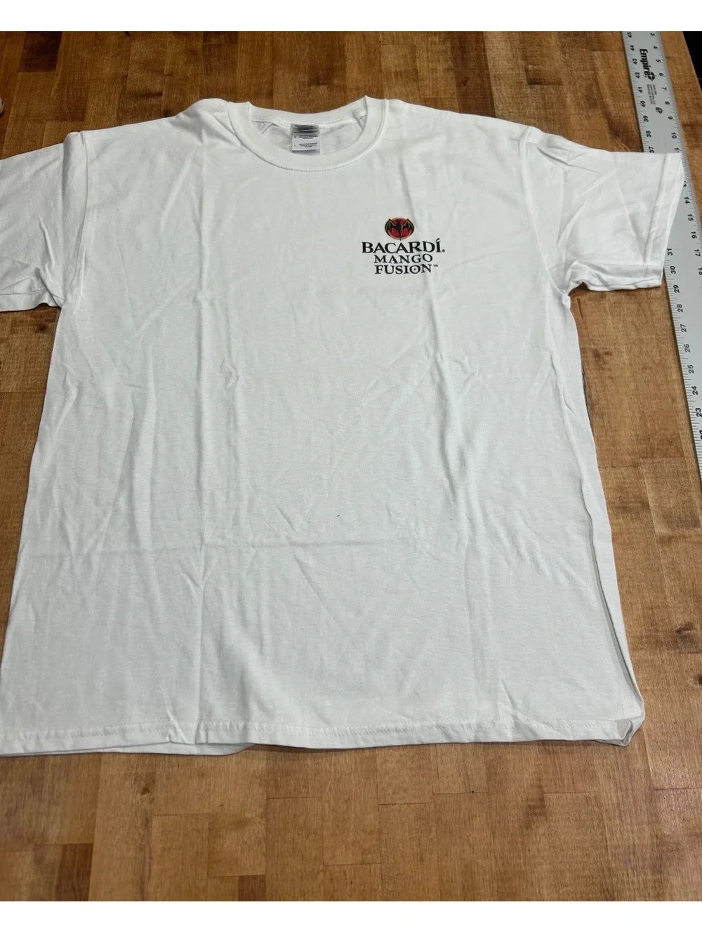 Bacardi Mango Fusion White Cotton T-Shirt Size Large